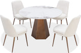 Carmel Chanelle/Bronze Stone Top Round Dining Table by Modus Furniture at Eve Furniture