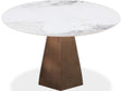 Carmel Chanelle/Bronze Stone Top Round Dining Table by Modus Furniture at Eve Furniture