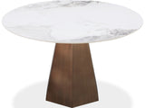 Carmel Chanelle/Bronze Stone Top Round Dining Table by Modus Furniture at Eve Furniture