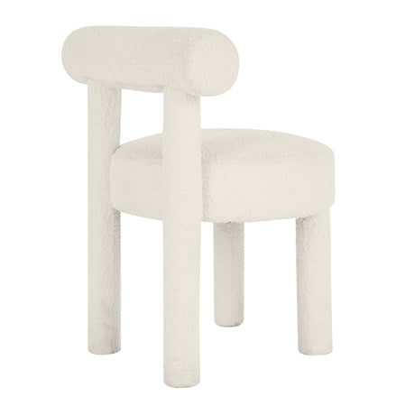 Carmel Cream Performance Boucle Dining Chair by TOV Furniture at Eve Furniture