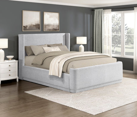 Carmel Light Gray California King Platform Bed by Homelegance at Eve Furniture