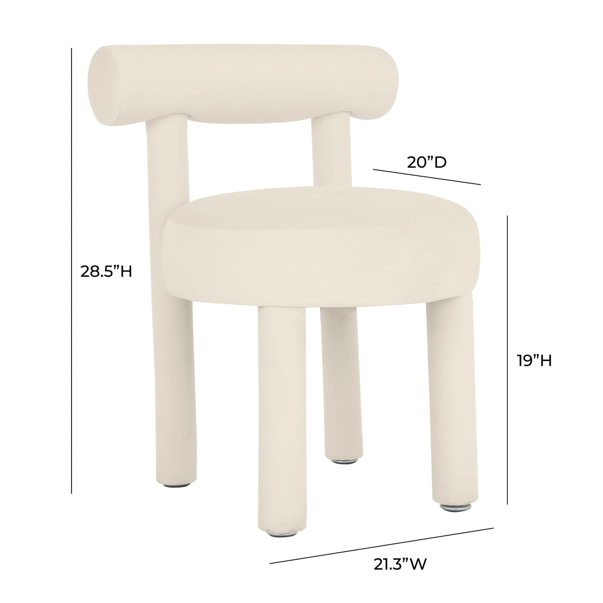 Carmel Velvet Dining Chair by TOV Furniture at Eve Furniture