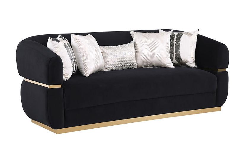 Carmela Black Sofa Loveseat by New Era Innovations at Eve Furniture