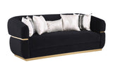 Carmela Black Sofa Loveseat by New Era Innovations at Eve Furniture