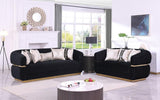 Carmela Black Sofa Loveseat by New Era Innovations at Eve Furniture