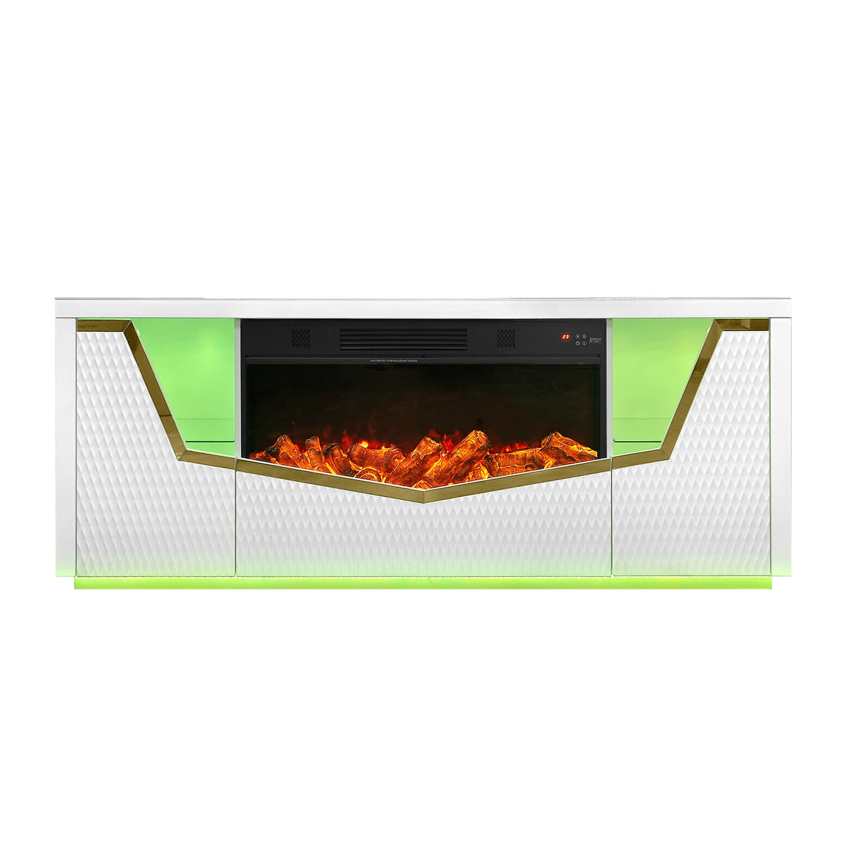 Carmela White Fireplace by New Era Innovations at Eve Furniture