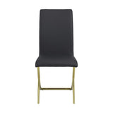 Carmelia Black Upholstered Side Chairs, Set of 4