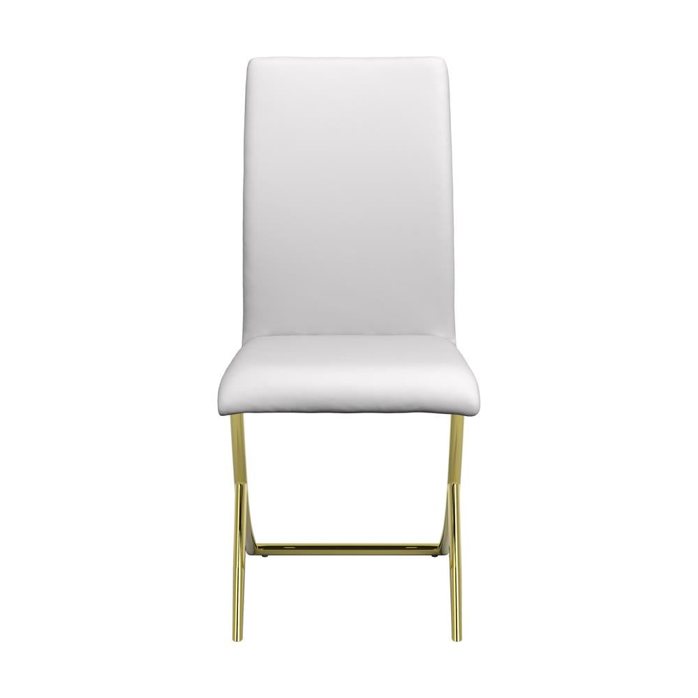 Carmelia White Upholstered Side Chairs, Set of 4