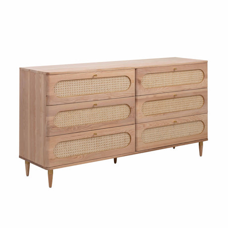 Carmen Cane 6 Drawer Dresser by TOV Furniture at Eve Furniture