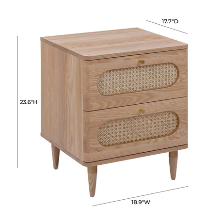 Carmen Cane Nightstand by TOV Furniture at Eve Furniture