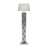 Carmen Geometric Base Floor Lamp Silver