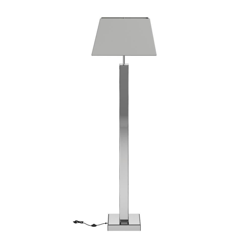 Carmen Geometric Base Floor Lamp Silver