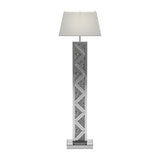 Carmen Silver Geometric Base Floor Lamp by Coaster at Eve Furniture