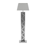 Carmen Silver Geometric Base Floor Lamp by Coaster at Eve Furniture