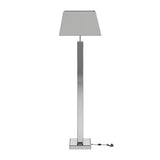 Carmen Silver Geometric Base Floor Lamp by Coaster at Eve Furniture