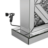 Carmen Silver Geometric Base Table Lamp by Coaster at Eve Furniture