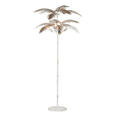 Carmichael White/Gold Floor Lamp by Crestview at Eve Furniture