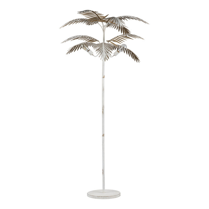 Carmichael White/Gold Floor Lamp by Crestview at Eve Furniture
