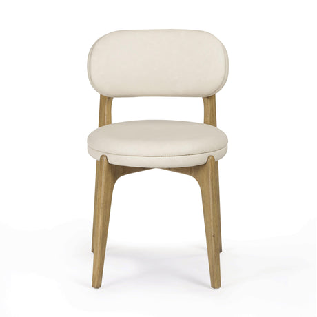 Carnation Cream Performance Vegan Leather Dining Chair by TOV Furniture at Eve Furniture