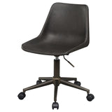 Carnell Brown/Rustic Taupe Adjustable Height Office Chair with Casters