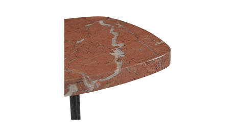Caro Side Table Rosso Alicante Marble by Moe's Home at Eve Furniture