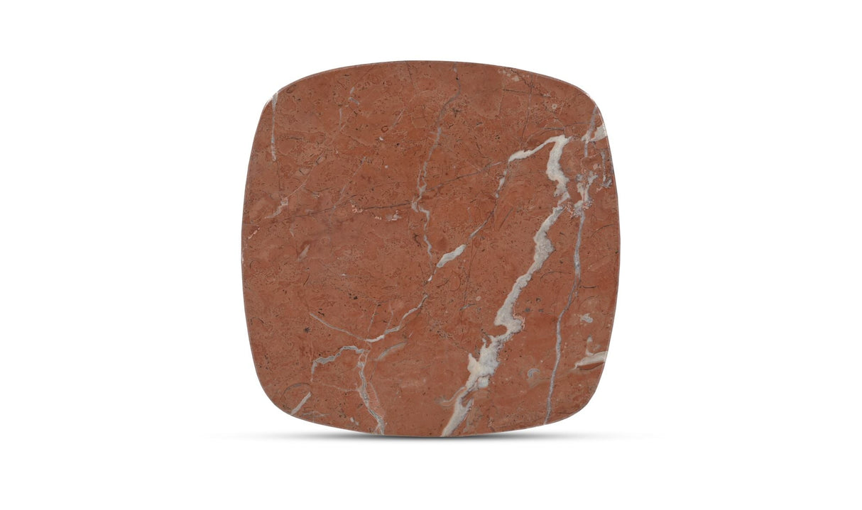 Caro Side Table Rosso Alicante Marble by Moe's Home at Eve Furniture