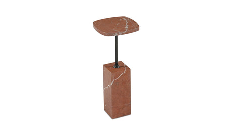 Caro Side Table Rosso Alicante Marble by Moe's Home at Eve Furniture