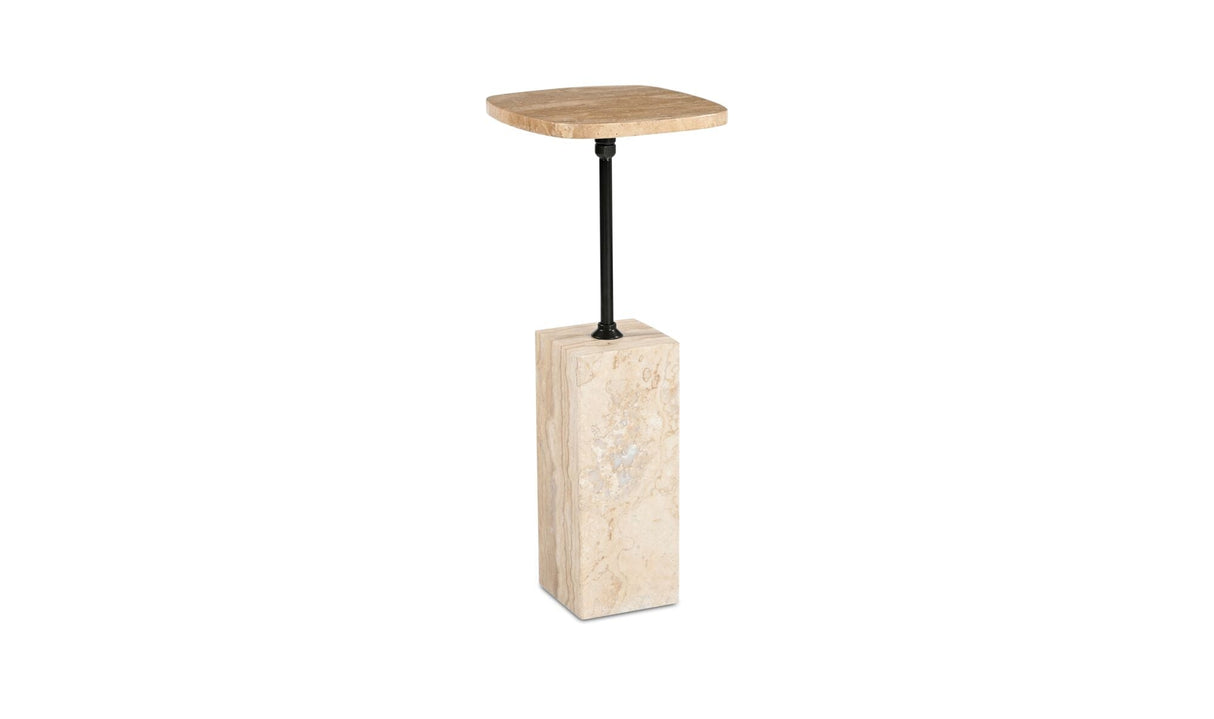 Caro Side Table Travertine by Moe's Home at Eve Furniture