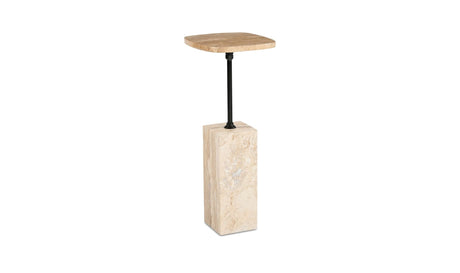 Caro Side Table Travertine by Moe's Home at Eve Furniture