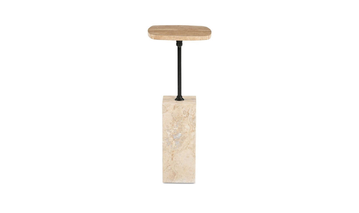 Caro Side Table Travertine by Moe's Home at Eve Furniture