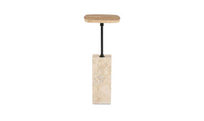 Caro Side Table Travertine by Moe's Home at Eve Furniture
