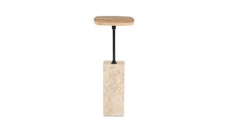 Caro Side Table Travertine by Moe's Home at Eve Furniture