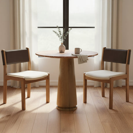 Carol Deep Brown Dining Leather Chair (Set of 2) by MOES at Eve Furniture