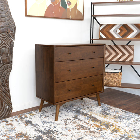 Caroline Mid Century Modern Solid Wood Dresser 3-Drawer by Ashcroft Furniture at Eve Furniture