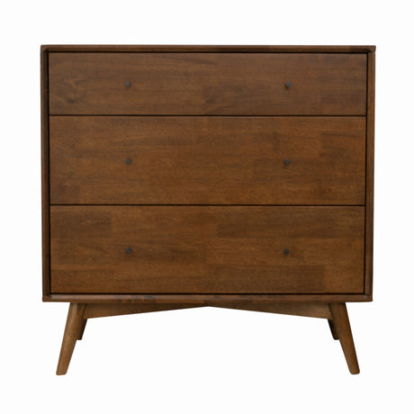 Caroline Mid Century Modern Solid Wood Dresser 3-Drawer by Ashcroft Furniture at Eve Furniture