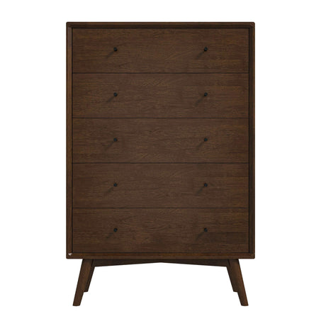 Caroline Mid Century Modern Solid Wood Dresser 5-Drawer by Ashcroft Furniture at Eve Furniture