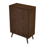 Caroline Mid Century Modern Solid Wood Dresser 5-Drawer by Ashcroft Furniture at Eve Furniture
