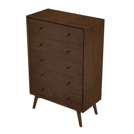 Caroline Mid Century Modern Solid Wood Dresser 5-Drawer by Ashcroft Furniture at Eve Furniture