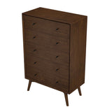 Caroline Mid Century Modern Solid Wood Dresser 5-Drawer by Ashcroft Imports at Eve Furniture