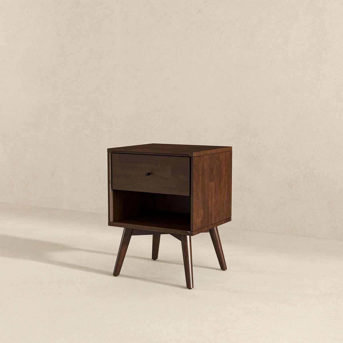 Caroline Mid Century Modern Style Night Stand 1-Drawer by Ashcroft Furniture at Eve Furniture