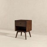 Caroline Mid Century Modern Style Night Stand 1-Drawer by Ashcroft Furniture at Eve Furniture