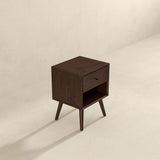Caroline Mid Century Modern Style Night Stand 1-Drawer by Ashcroft Furniture at Eve Furniture