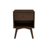 Caroline Mid Century Modern Style Night Stand 1-Drawer by Ashcroft Furniture at Eve Furniture