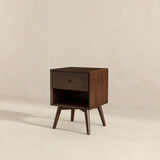Caroline Mid Century Modern Style Night Stand 1-Drawer by Ashcroft Imports at Eve Furniture