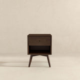 Caroline Mid Century Modern Style Night Stand 1-Drawer by Ashcroft Imports at Eve Furniture