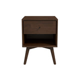 Caroline Mid Century Modern Style Night Stand 1-Drawer by Ashcroft Imports at Eve Furniture