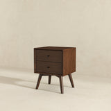 Caroline Mid Century Modern Style Night Stand 2-Drawer