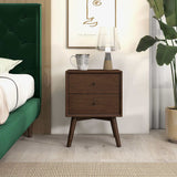 Caroline Walnut Night Stand 2-Drawer by Ashcroft Furniture at Eve Furniture