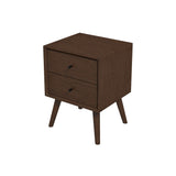 Caroline Walnut Night Stand 2-Drawer by Ashcroft Furniture at Eve Furniture