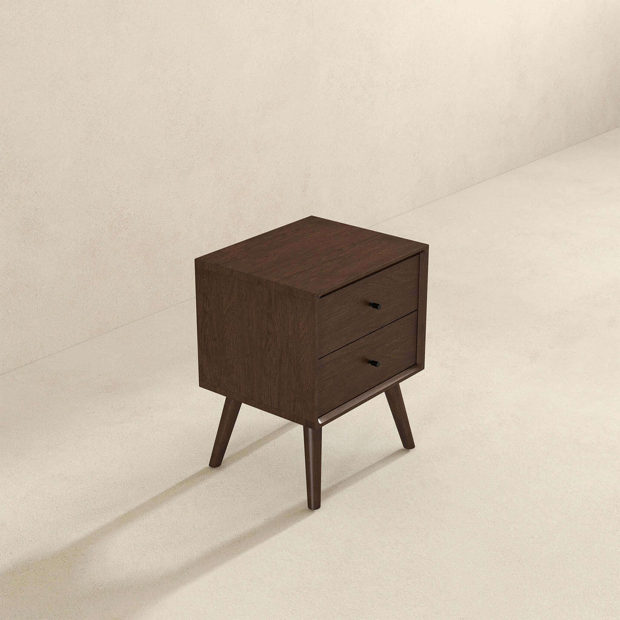 Caroline Walnut Night Stand 2-Drawer by Ashcroft Furniture at Eve Furniture